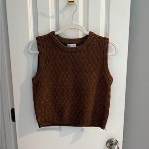 Lucy Paris Chocolate Knit Sweater Vest